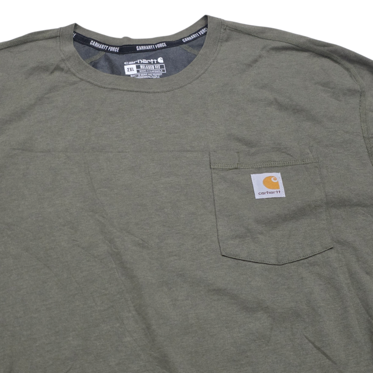 Playera Carhartt 2xl Relaxed Fit Verde Manga Larga