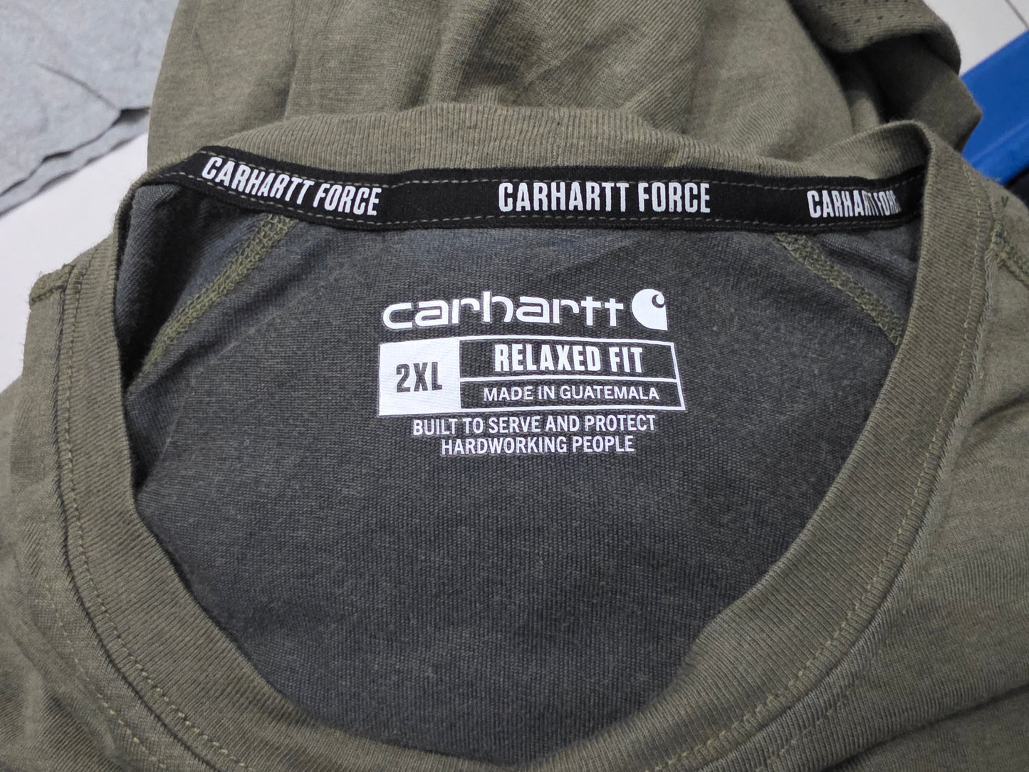 Playera Carhartt 2xl Relaxed Fit Verde Manga Larga