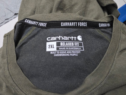 Playera Carhartt 2xl Relaxed Fit Verde Manga Larga
