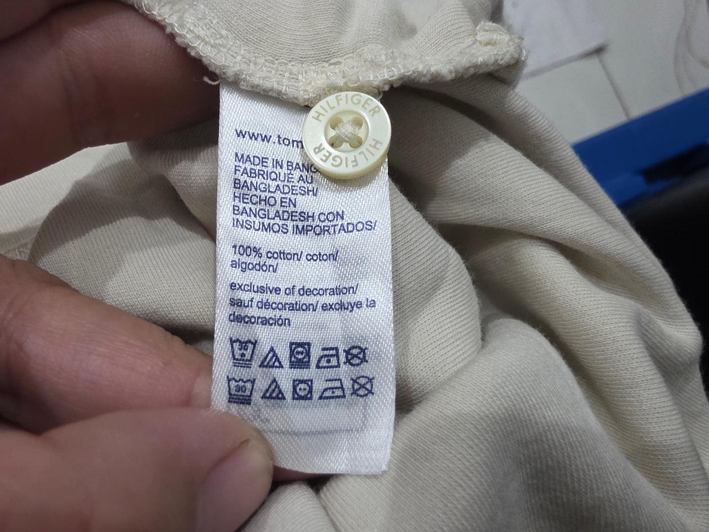 Playera Tommy Hilfiger Xxl Beige Polo
