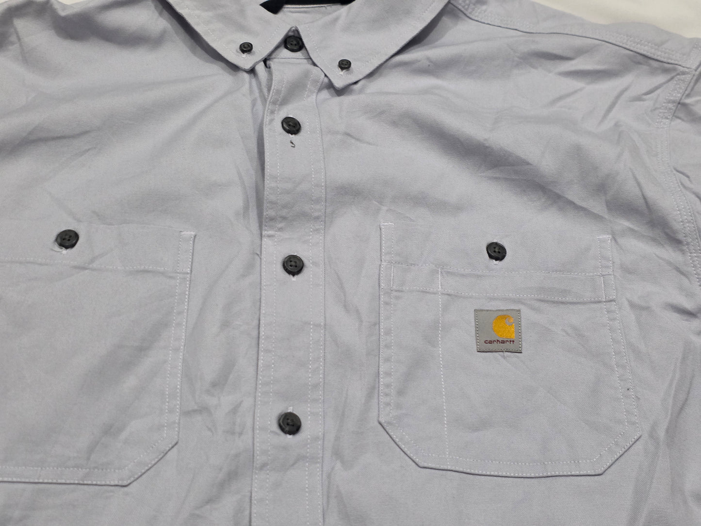 Camisa Carhartt 2xl Relaxed Fit Gris Manga Corta