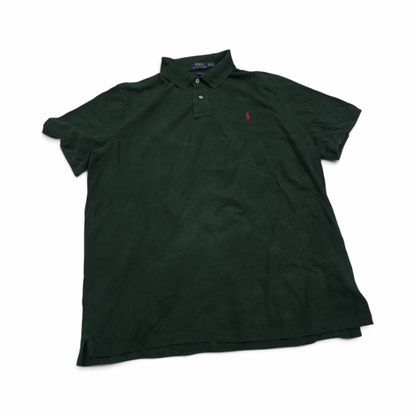 Playera Ralph Lauren Xxl Verde Pony Naranja Polo