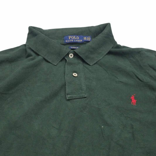 Playera Ralph Lauren Xxl Verde Pony Naranja Polo