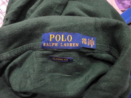 Playera Ralph Lauren Xxl Verde Pony Naranja Polo