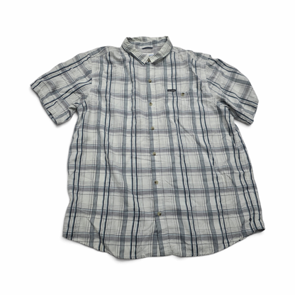 Camisa Columbia Xxl Cuadro Blanco Manga Corta