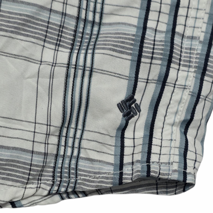 Camisa Columbia Xxl Cuadro Blanco Manga Corta