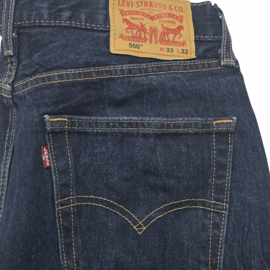 Pantalon Levis 550 33x32 Relaxed Fit Tapered Azul