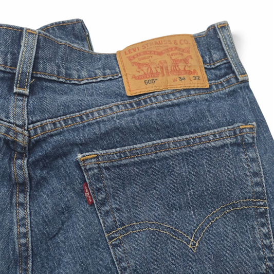 Pantalon Levis 505 34x32 Recto Azul