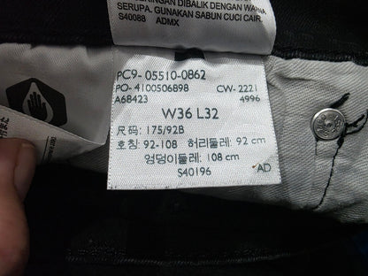 Pantalon Levis 510 36x32 Skinny Negro