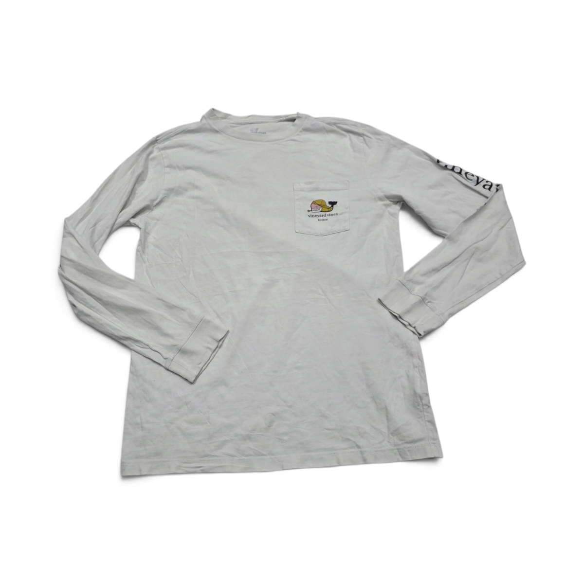 Playera Vineyard Vines L Adolescente Blanco Manga Larga
