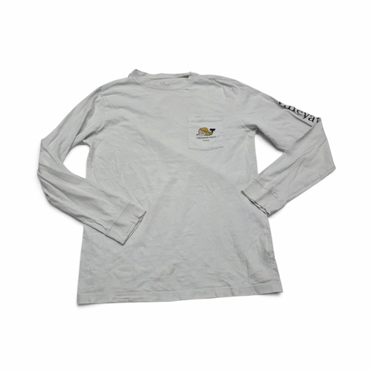 Playera Vineyard Vines L Adolescente Blanco Manga Larga