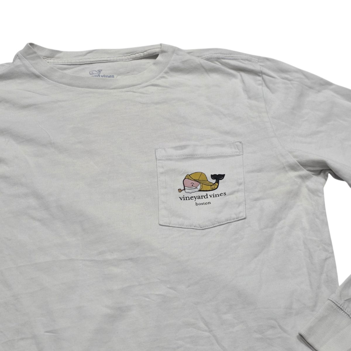 Playera Vineyard Vines L Adolescente Blanco Manga Larga