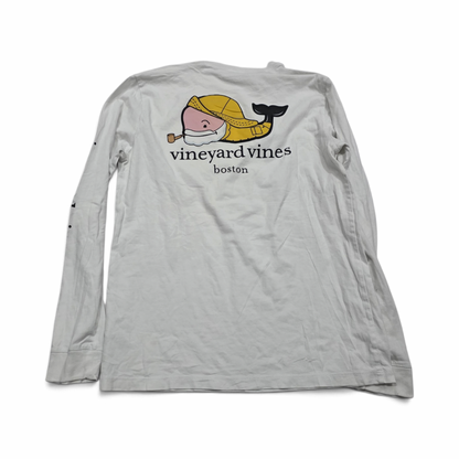 Playera Vineyard Vines L Adolescente Blanco Manga Larga