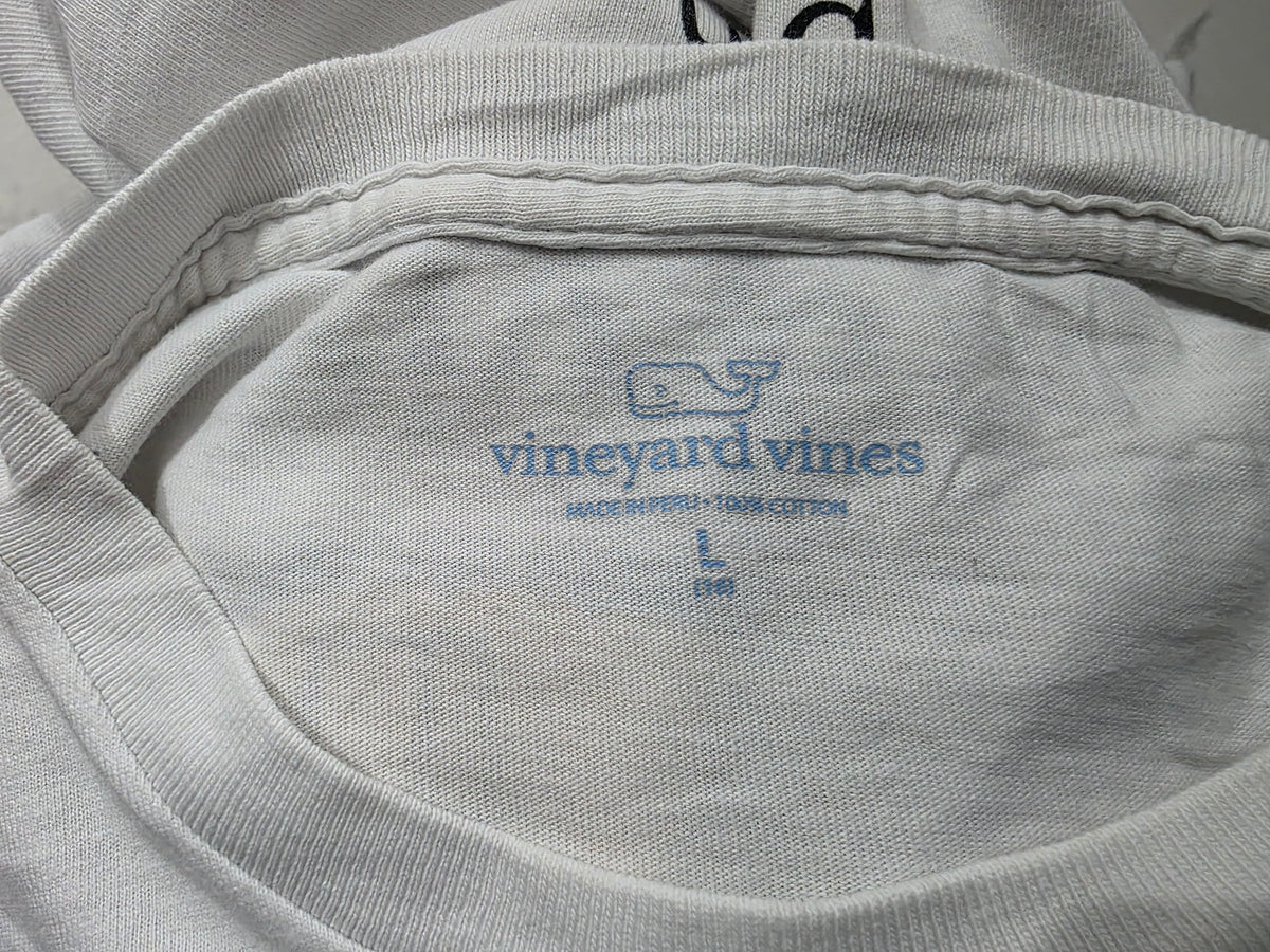 Playera Vineyard Vines L Adolescente Blanco Manga Larga