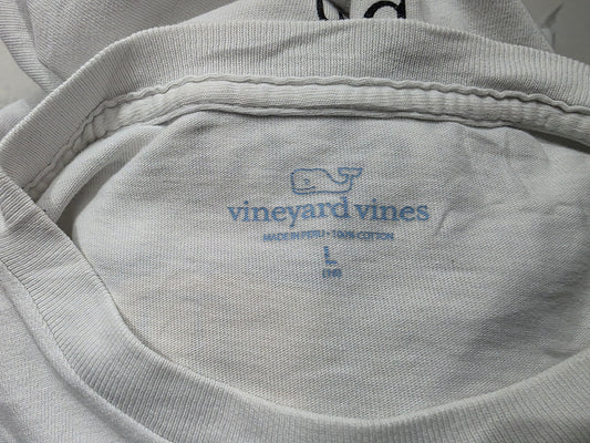 Playera Vineyard Vines L Adolescente Blanco Manga Larga