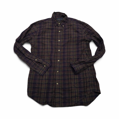 Camisa Ralph Lauren Chico S Cuadro Verde Y Azul