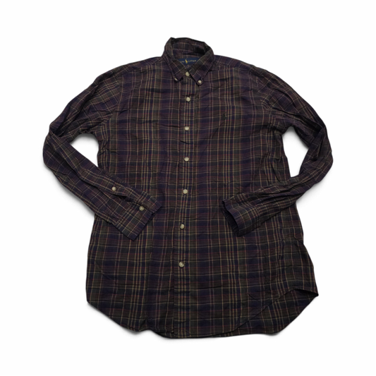 Camisa Ralph Lauren Chico S Cuadro Verde Y Azul