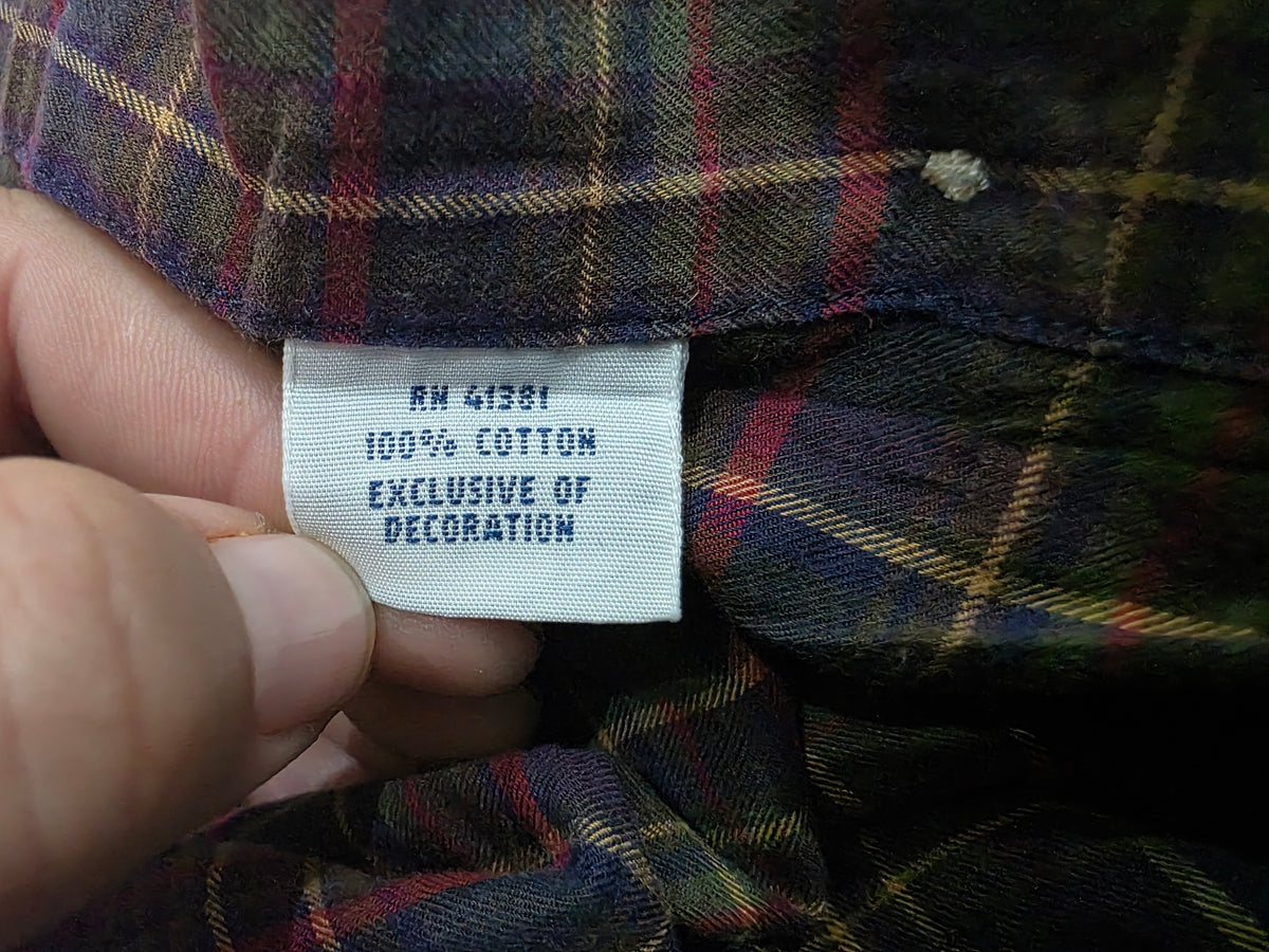 Camisa Ralph Lauren Chico S Cuadro Verde Y Azul