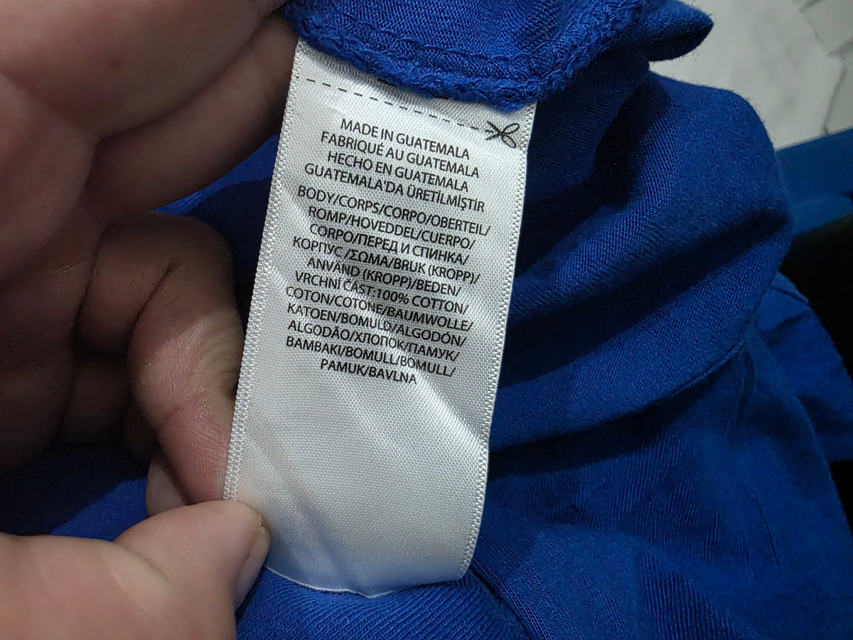 Playera Ralph Lauren Chico S Azul Oso Manga Larrga Con Gorro