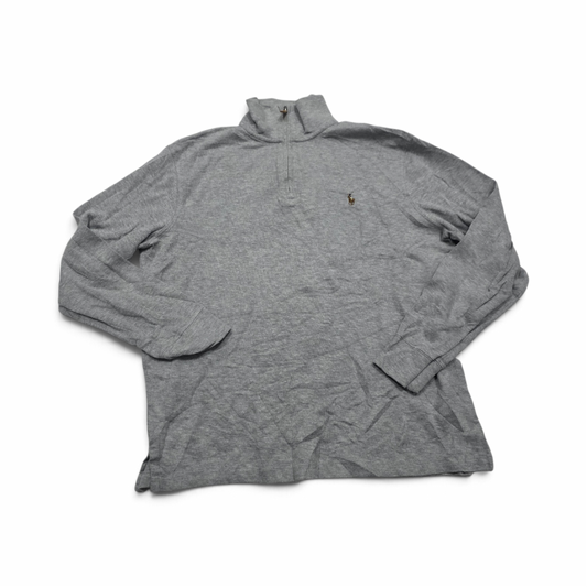 Sueter Ralph Lauren Mediana M Gris Pony Colores Cierre Corto