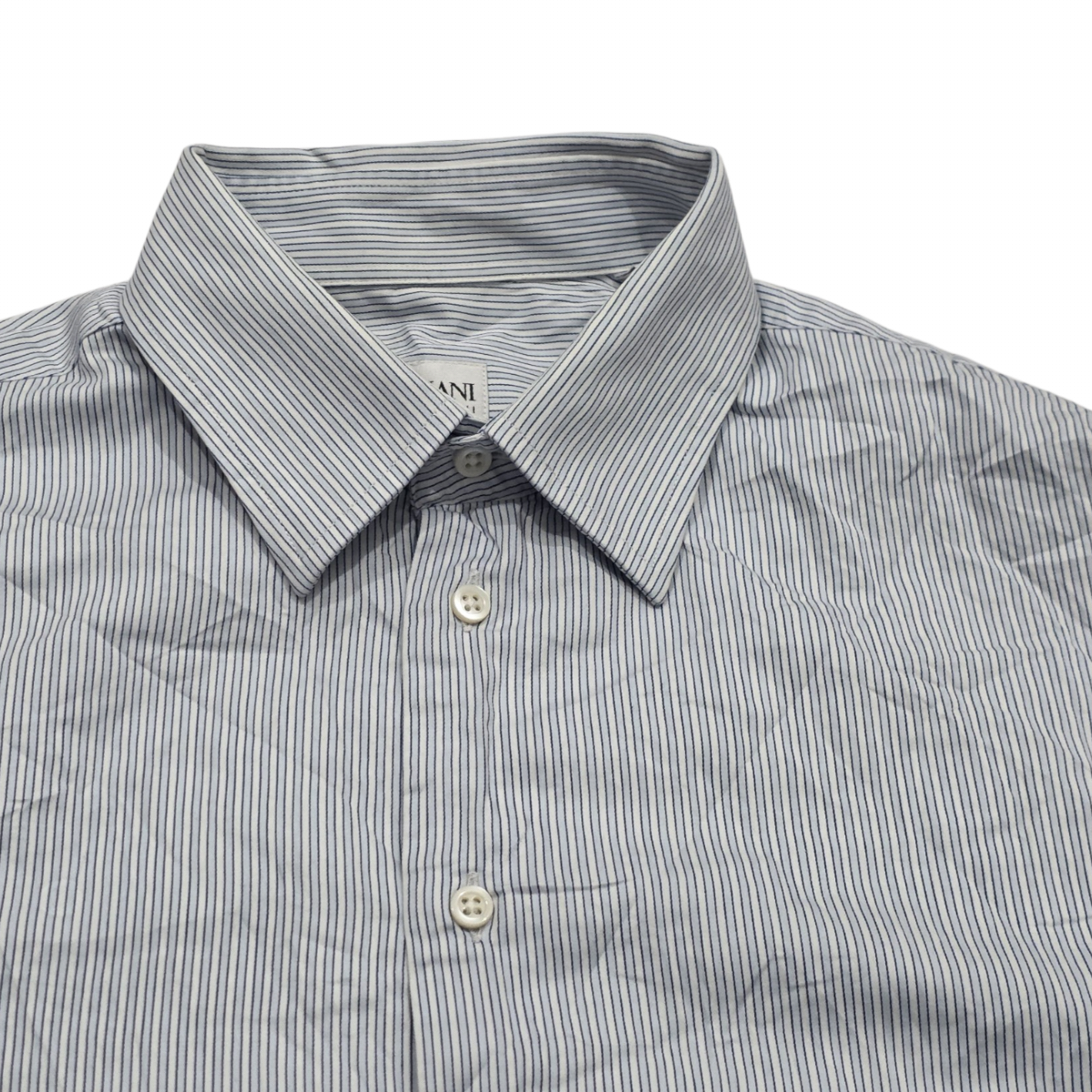 Camisa Armani Exchange Mediana 15 1/2 Azul Lineas