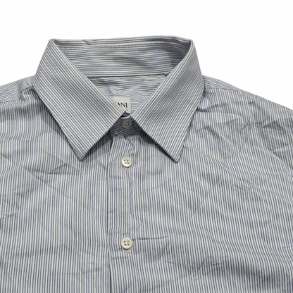 Camisa Armani Exchange Mediana 15 1/2 Azul Lineas