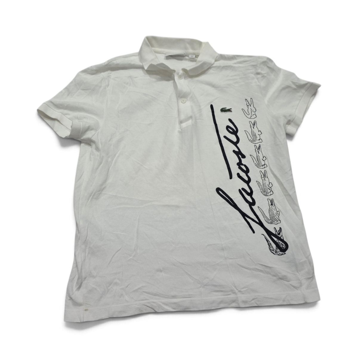 Playera Lacoste Mediana M Blanco Polo