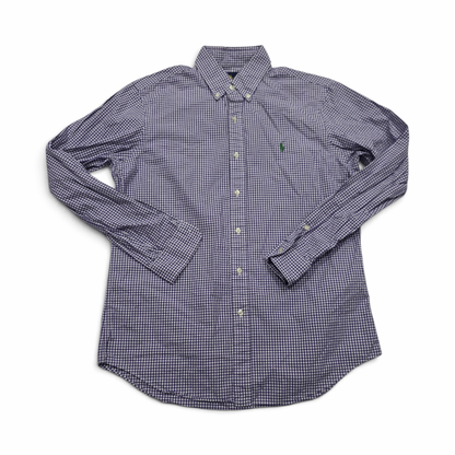 Camisa Ralph Lauren Mediana M Morado Cuadros Pony Verde