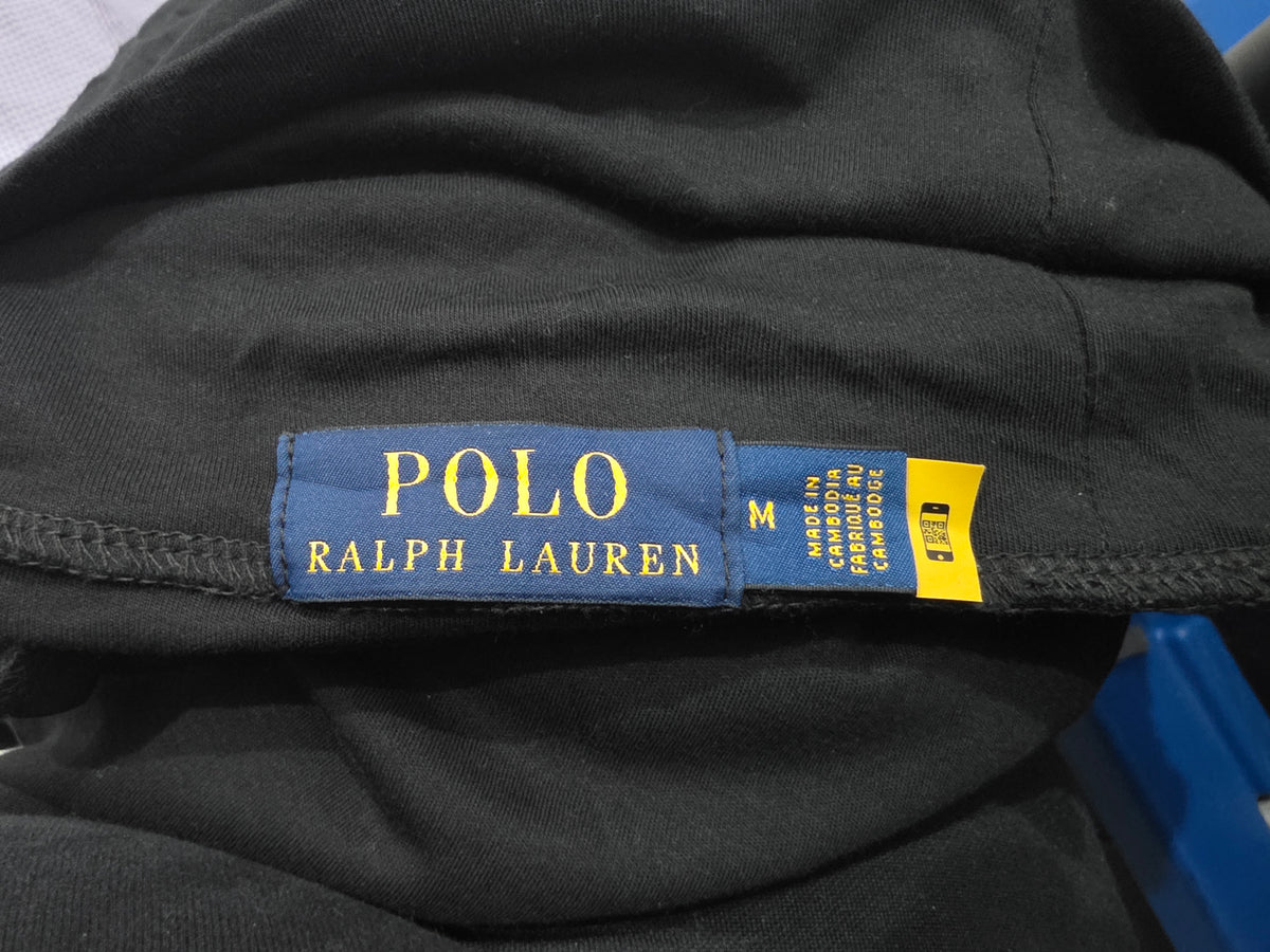 Playera Ralph Lauren Medianam Cuello Alto Negro Manga Larga