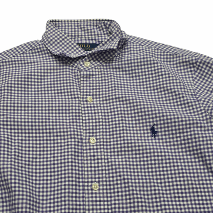 Camisa Ralph Lauren Mediana M Cuadro Morado Pony Azul