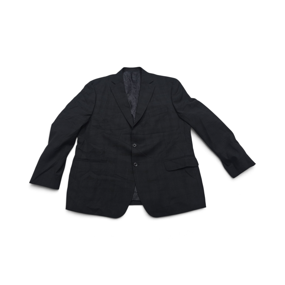 Saco Michael Kors 46r Cuadro Gris Oscuro Y Azul