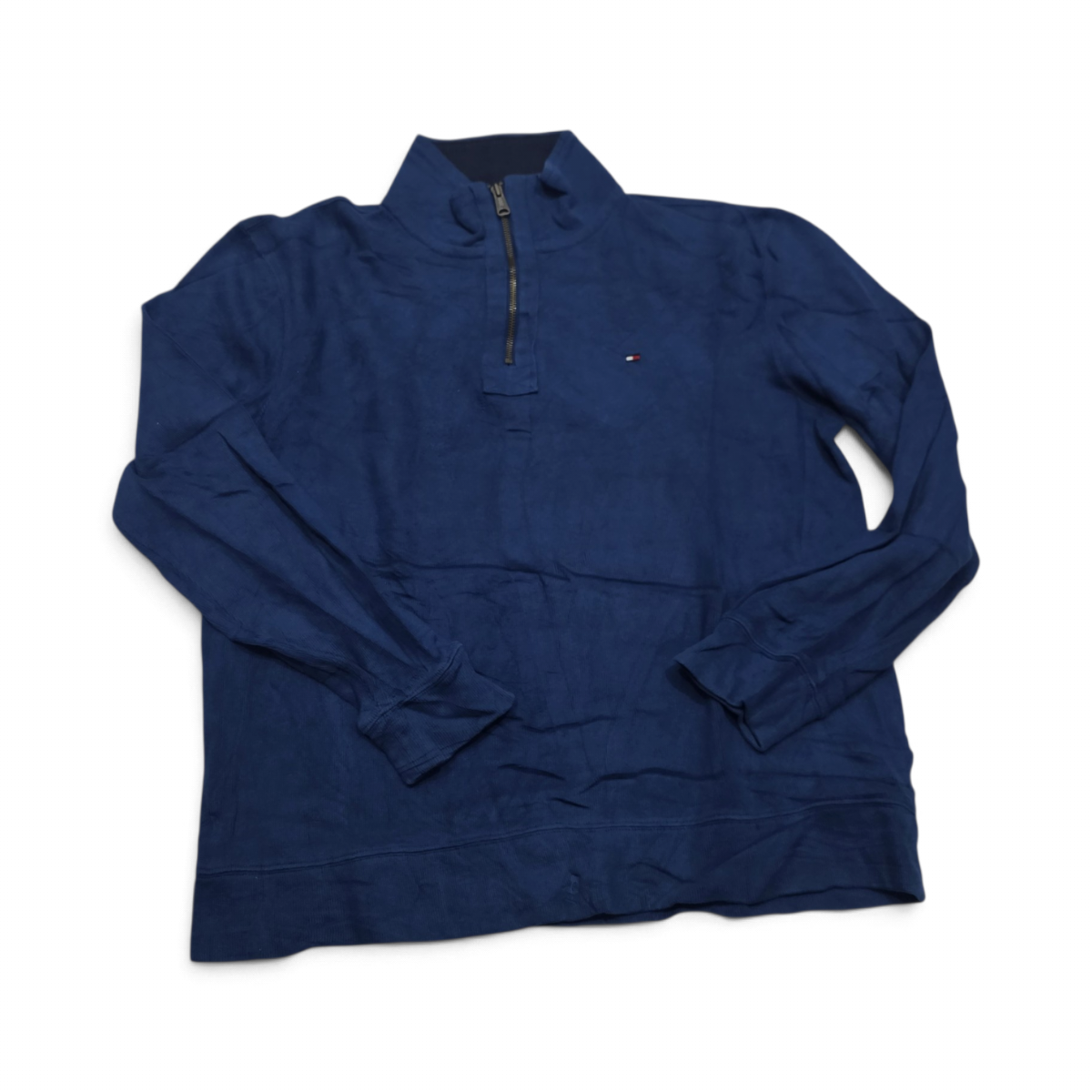 Sueter Tommy Hilfiger Grande L Azul Cierre Corto