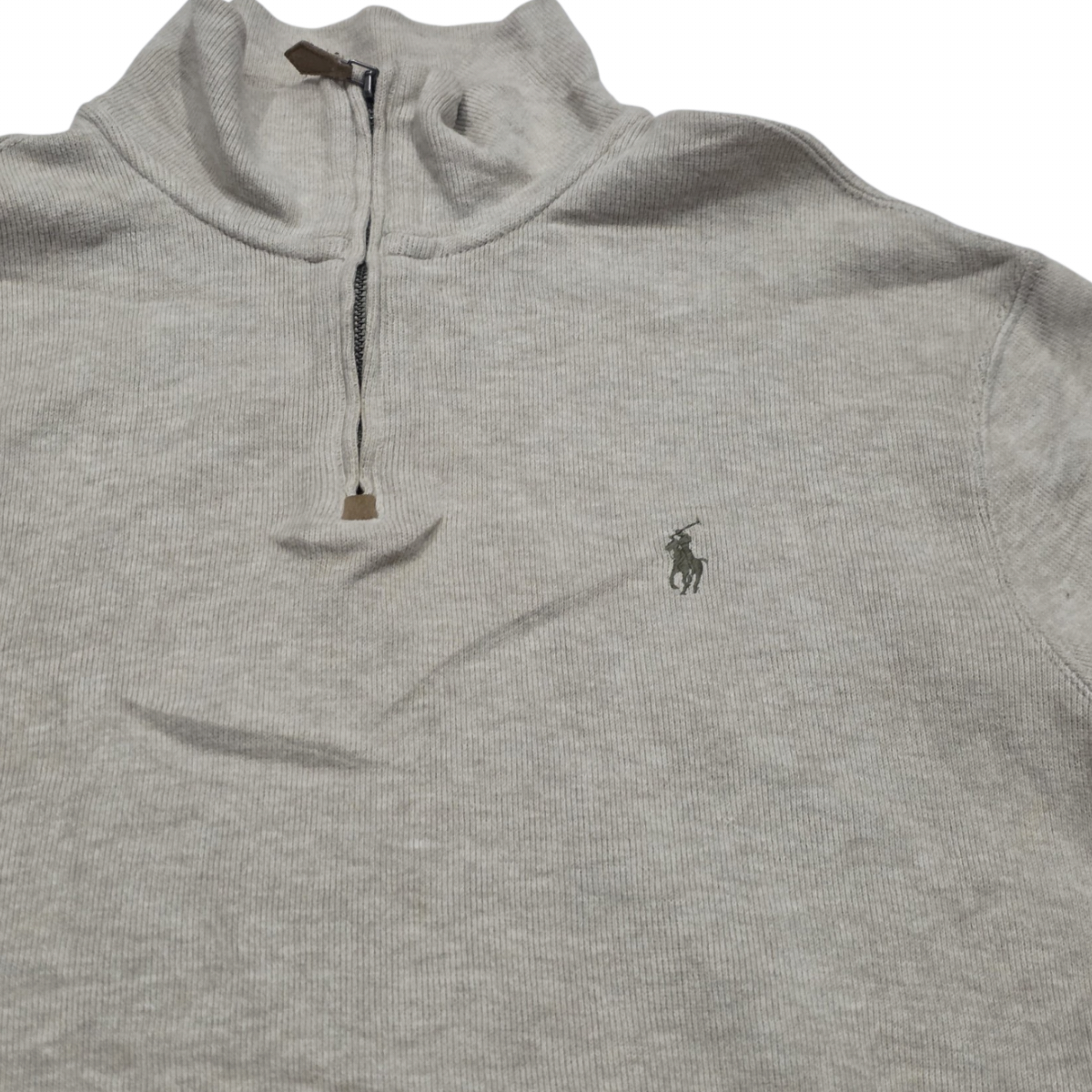 Sueter Ralph Lauren Grande L Cafe Pony Verde Cierre Corto