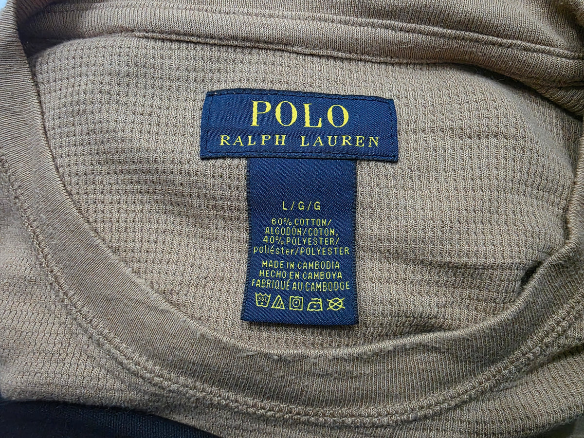Playera Ralph Lauren Grande L Cafe Pony Azul Manga Larga