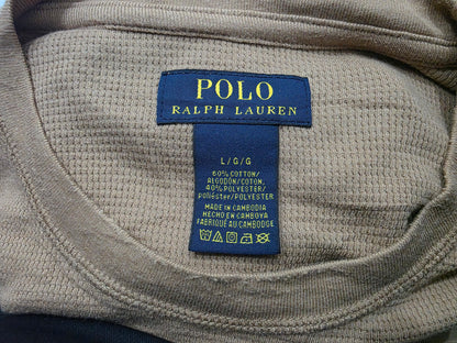 Playera Ralph Lauren Grande L Cafe Pony Azul Manga Larga