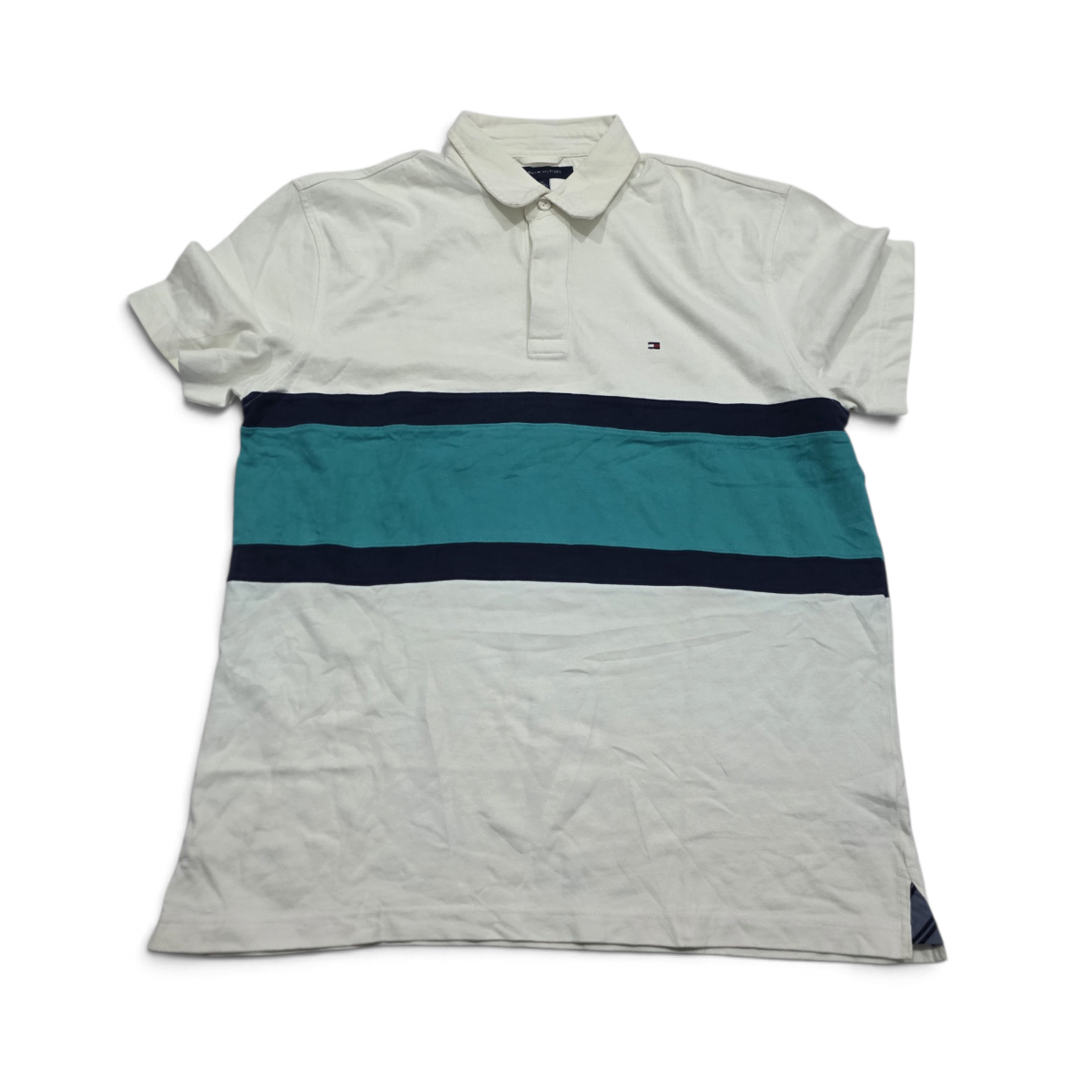 Playera Tommy Hilfiger Grande L Polo Blanca Linea