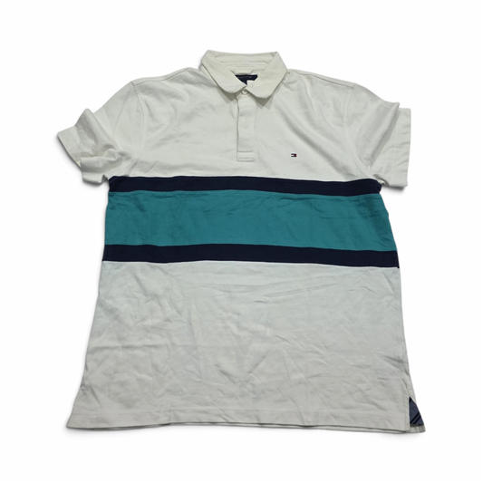 Playera Tommy Hilfiger Grande L Polo Blanca Linea