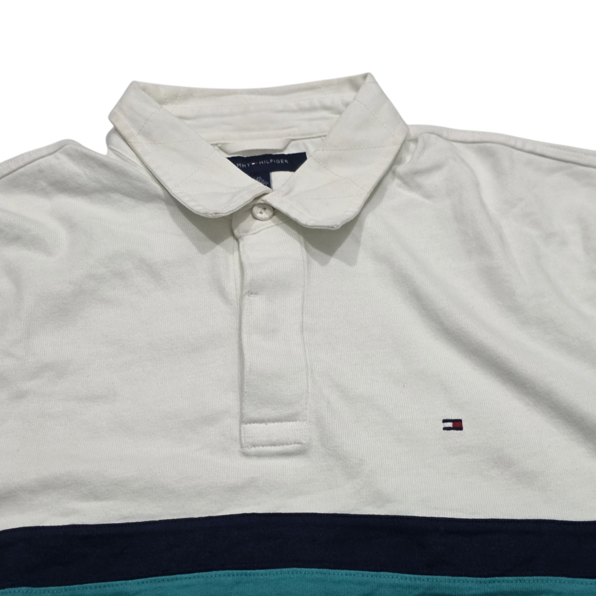 Playera Tommy Hilfiger Grande L Polo Blanca Linea