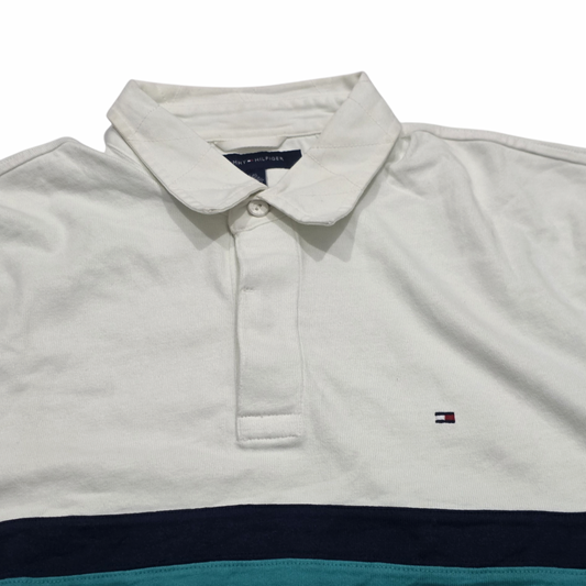 Playera Tommy Hilfiger Grande L Polo Blanca Linea