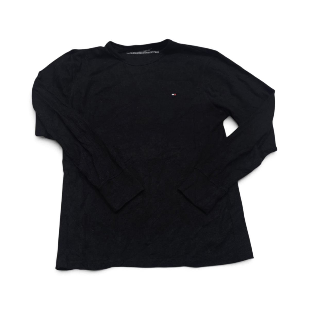 Playera Tommy Hilfiger Grande L Negro Manga Larga