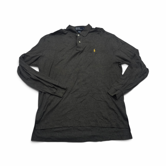 Playera Ralph Lauren Grande L Polo Gris Manga Larga