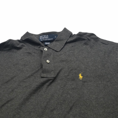 Playera Ralph Lauren Grande L Polo Gris Manga Larga