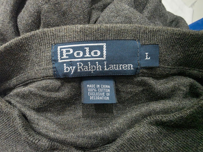 Playera Ralph Lauren Grande L Polo Gris Manga Larga