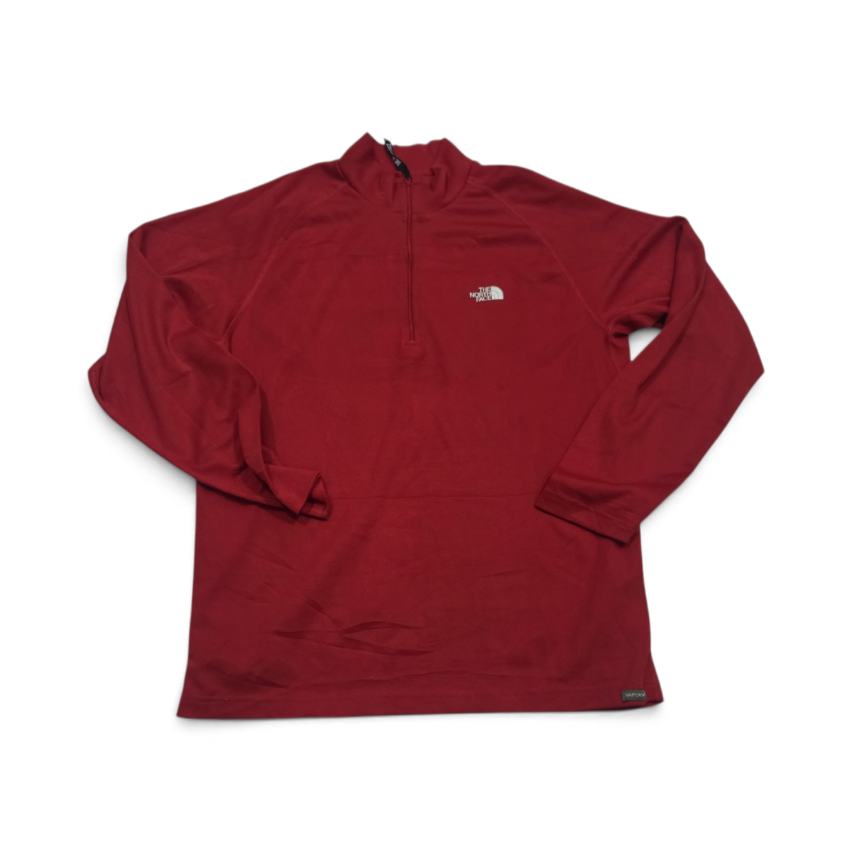 Playera The North Face Grandel Rojo Cierre Corto Manga Larga