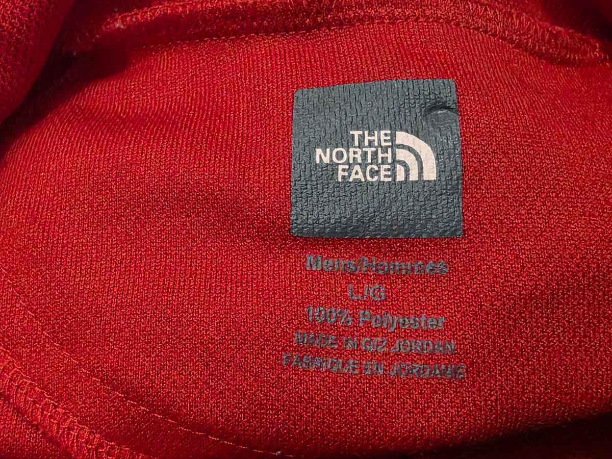 Playera The North Face Grandel Rojo Cierre Corto Manga Larga
