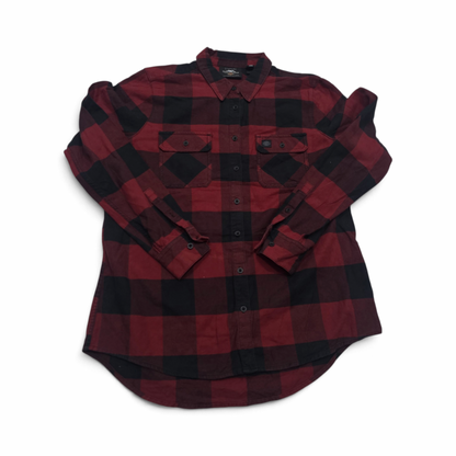 Camisa Harley Davidson Grande L Franel Acuadro Rojo Y Negro
