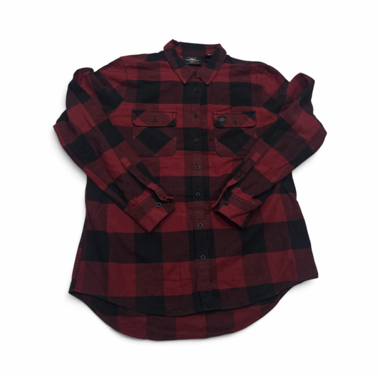 Camisa Harley Davidson Grande L Franel Acuadro Rojo Y Negro