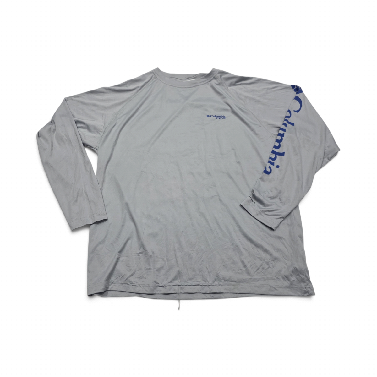 Playera Columbia Xgrande Xl Gris Manga Larga