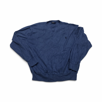 Sueter Ralph Lauren Xgrande Xl Azul Pony Azul Cuello Redondo