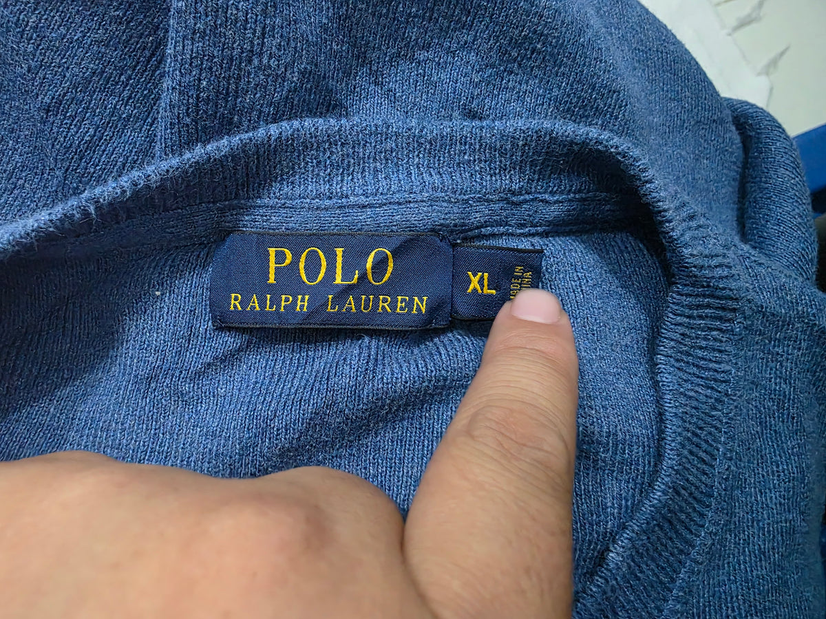 Sueter Ralph Lauren Xgrande Xl Azul Pony Azul Cuello Redondo